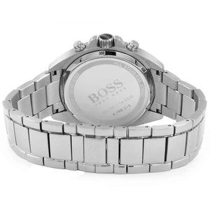 Back view of the Hugo Boss 1512883 watch showing the stainless steel caseback details