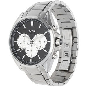 Side profile view of the 12mm thick stainless steel case of the Hugo Boss Driver