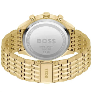 Back view of the Hugo Boss 1514051 watch showing the stainless steel caseback details