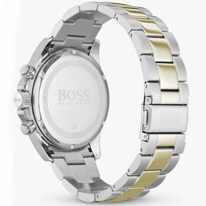 Back view of the Hugo Boss 1513767 watch showing the stainless steel caseback details