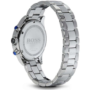 Back view of the Hugo Boss 1512964 watch showing the stainless steel caseback details