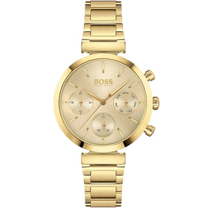 Hugo Boss Majesty 1502532 women's watch gold stainless steel link bracelet gold dial