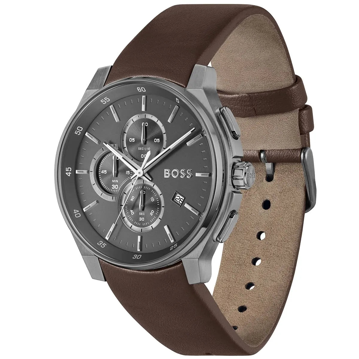 Side profile view showing the case thickness of the Hugo Boss Peak 1514187 watch.