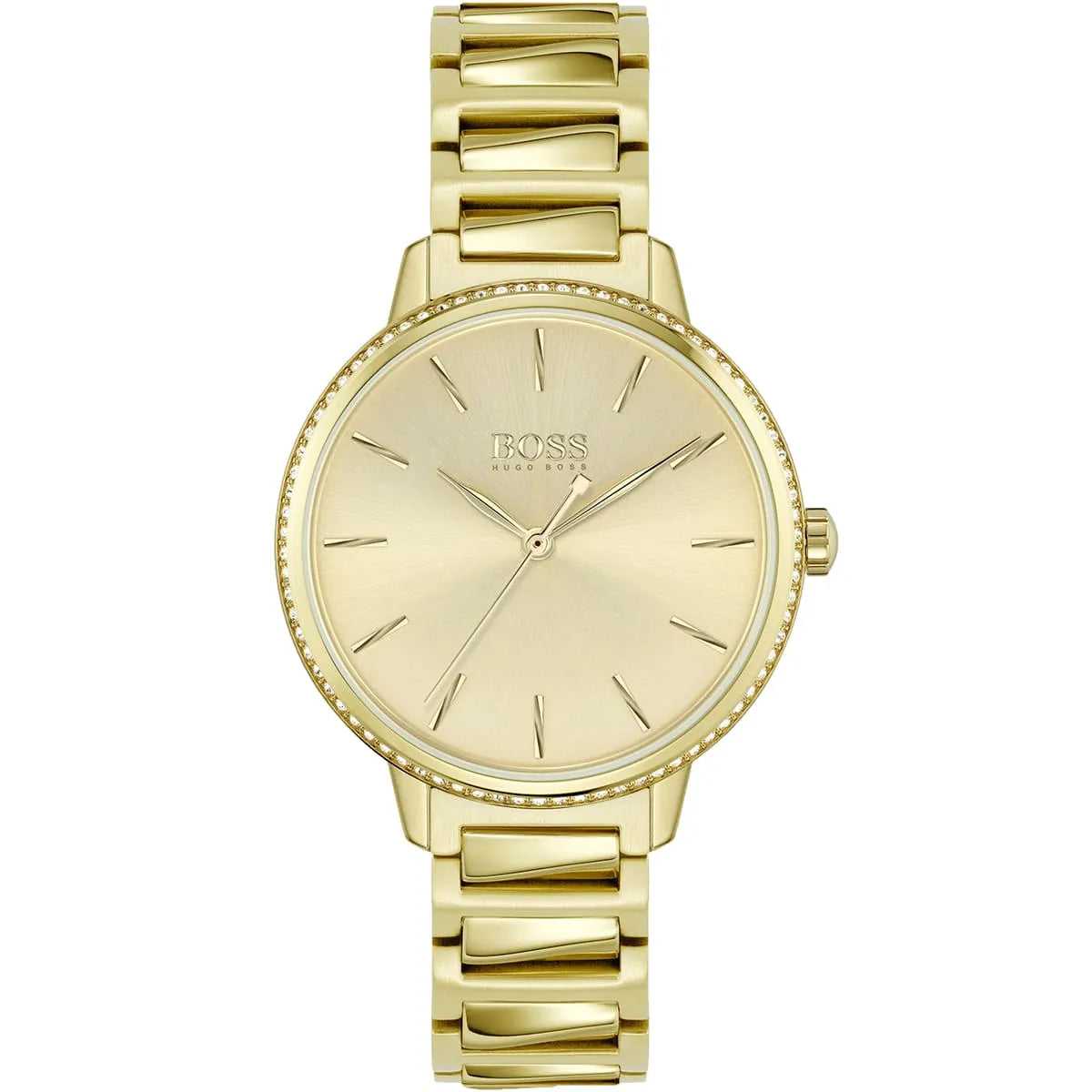 Hugo Boss Signature 1502541 women's watch gold stainless steel crystal bezel