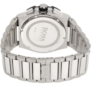 Back view of the Hugo Boss 1513360 watch showing the stainless steel caseback details