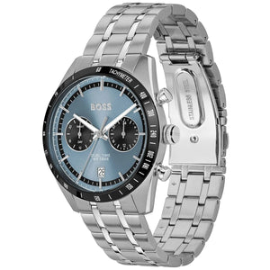 Side profile view showing the case thickness of the Hugo Boss Tourmaster 1514286 watch.