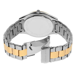 Michael Kors MK4735 Women’s Silver Dial Two-Tone Stainless Steel Crystal Logo Watch - Luxury Hub Store