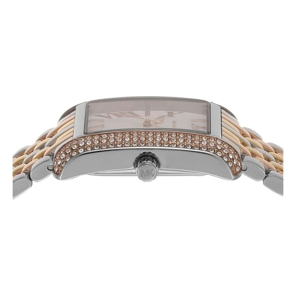 Michael Kors Emery Three-Tone MK4744 Women’s Silver, Gold & Rose Gold Stainless Steel Watch - Luxury Hub Store
