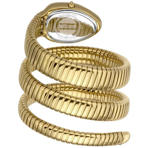 Just Cavalli Signature Snake JC1L224M0035 women's watch - coiled strap and case back view