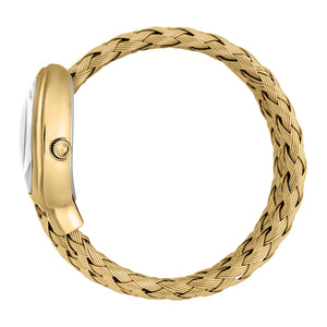 Side profile view showing the case thickness of the Just Cavalli Signature Snake JC1L264M0025.