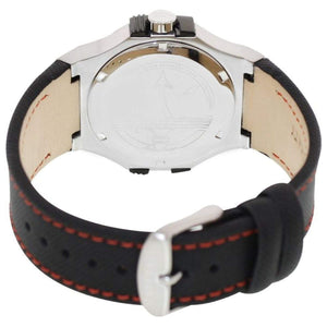 Back view of the Maserati R8851108001 watch showing the stainless steel caseback and serial number details