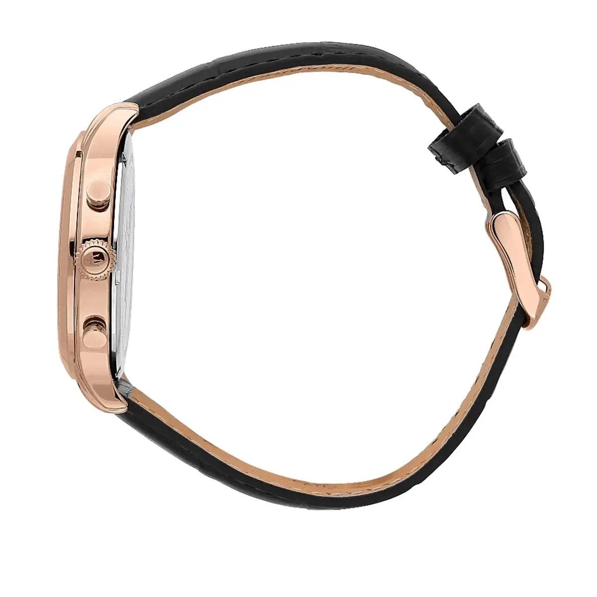 Left side angled perspective showing the depth of the white dial markers of Maserati R8871618016