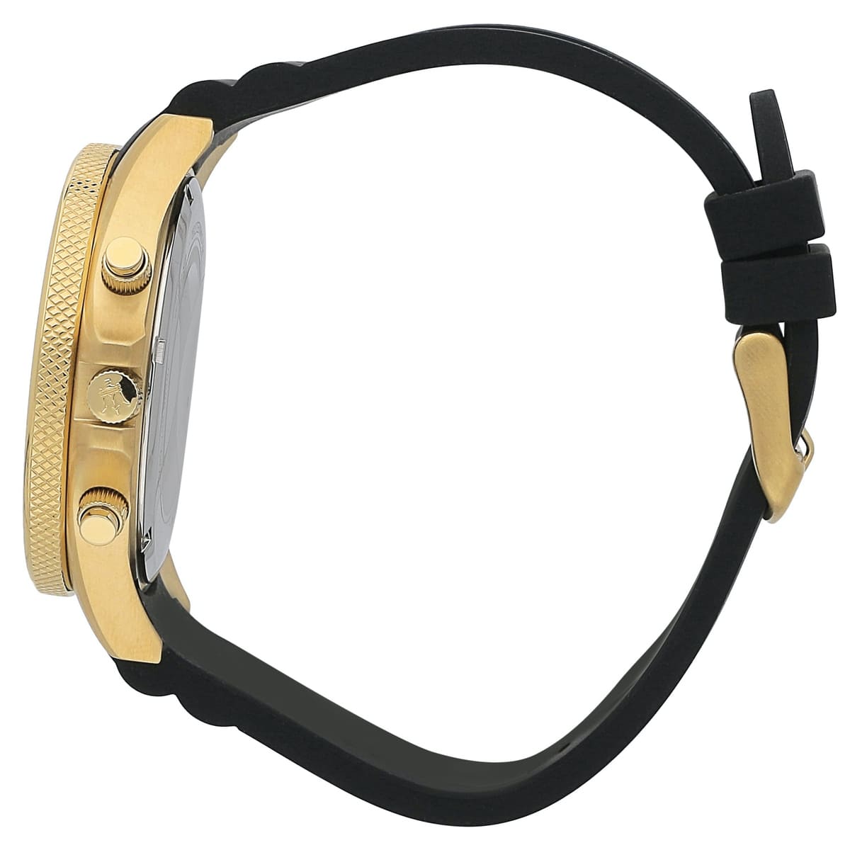 Left side angled perspective showing the depth of the black dial markers of Maserati R8871640001