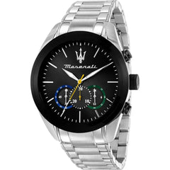 Maserati Traguardo R8873612061 Men's Chronograph Watch – Black Dial & Steel Strap