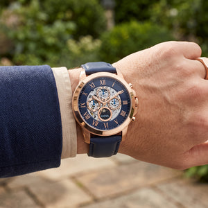 Fossil Grant ME3029 men's automatic watch worn on the wrist.