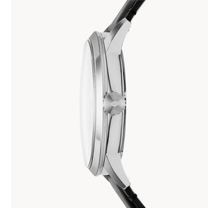 Close-up of the crown on the Fossil Townsman ME3153 automatic watch.