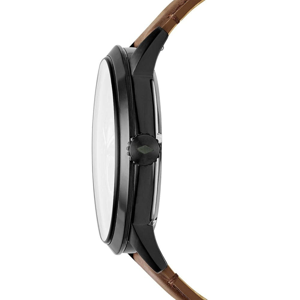 Right side profile of the Fossil Townsman ME3155 showing the crown.