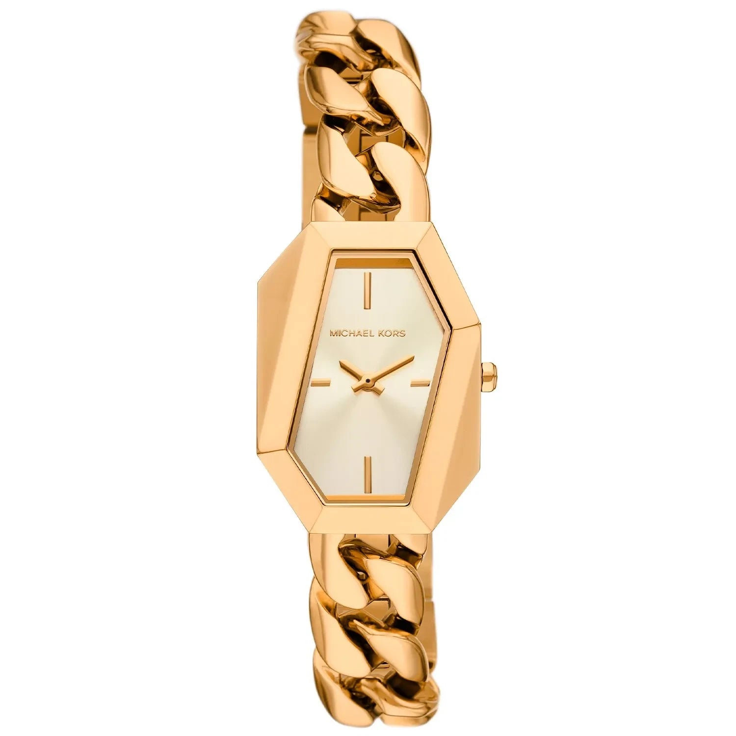 Original Michael Kors MK4878 Gia gold-tone hexagonal case chain watch - Luxury Hub Egypt