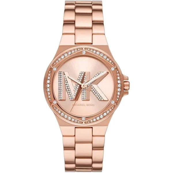 Michael Kors MK1063 Lennox Women's Rose Gold Watch with MK Logo Dial