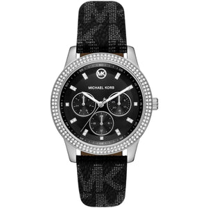 ساعة Michael Kors MK2976 أصلية حريمي فضي وسير أسود من Luxury Hub