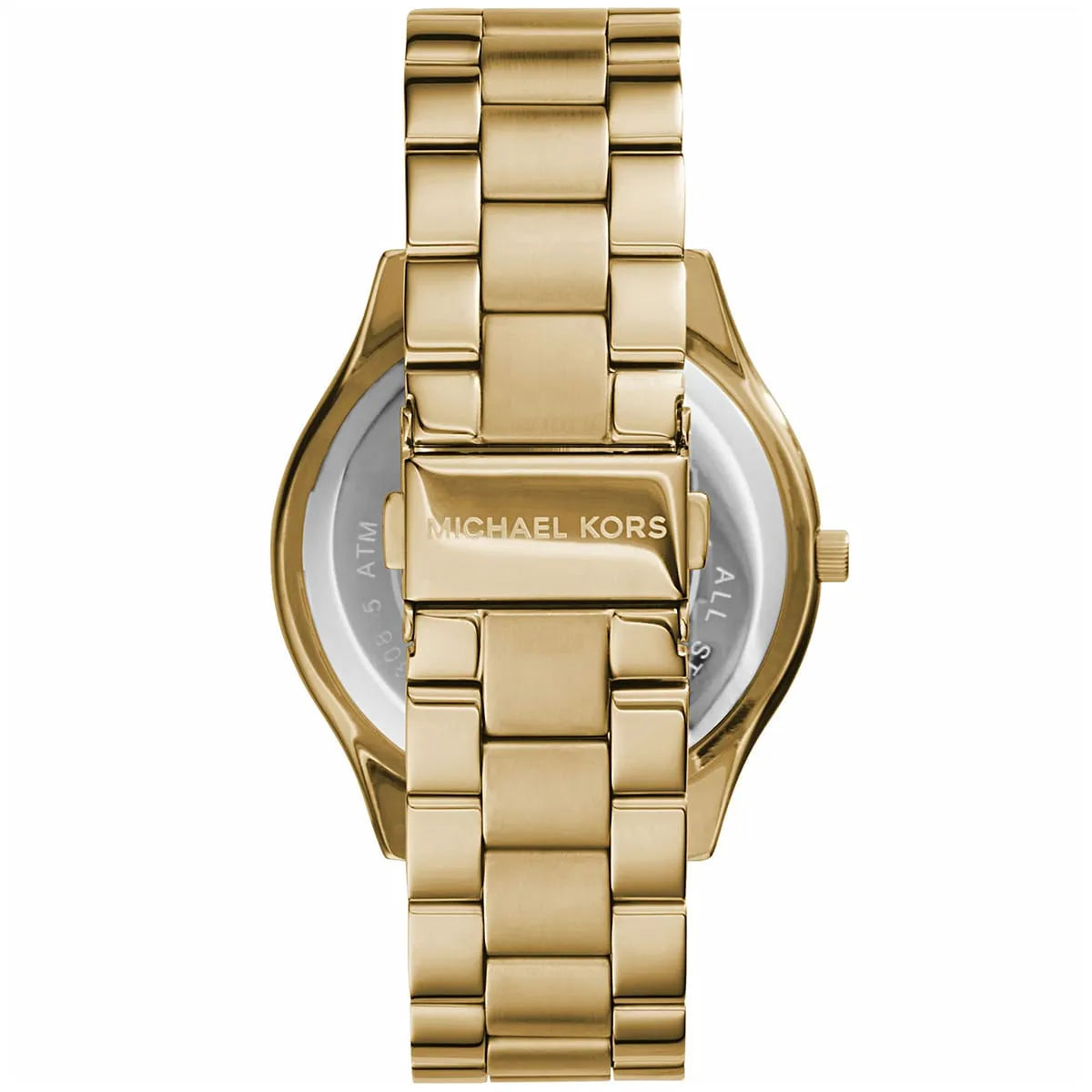 Back case of Michael Kors MK3179 with engraved logo and model number