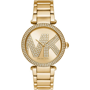 ساعة Michael Kors MK6659 أصلية حريمي ذهبي لوجو MK مرصع بالكريستال من Luxury Hub