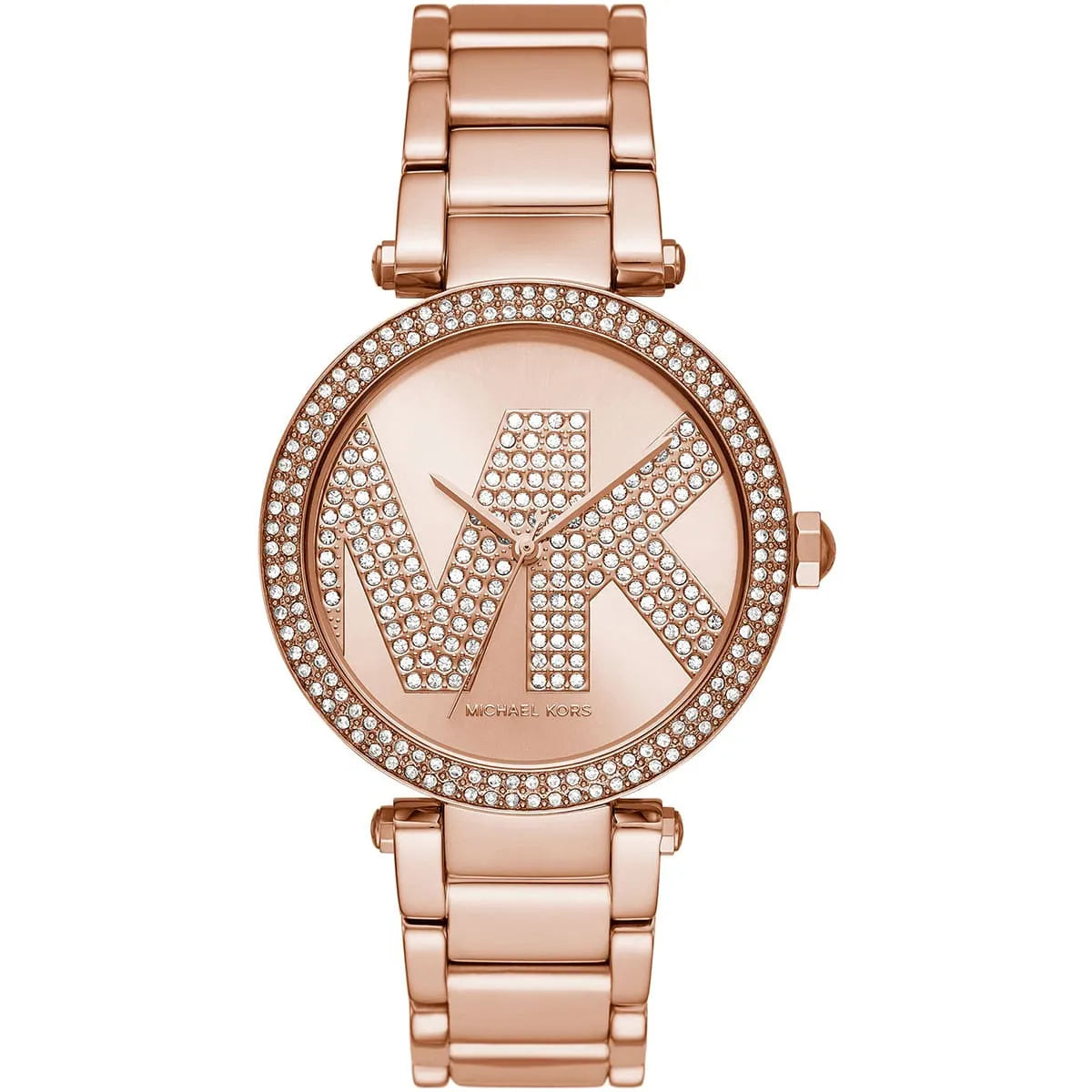 ساعة Michael Kors MK6660 أصلية حريمي روز جولد بلوجو MK مرصع بالكريستال من Luxury Hub