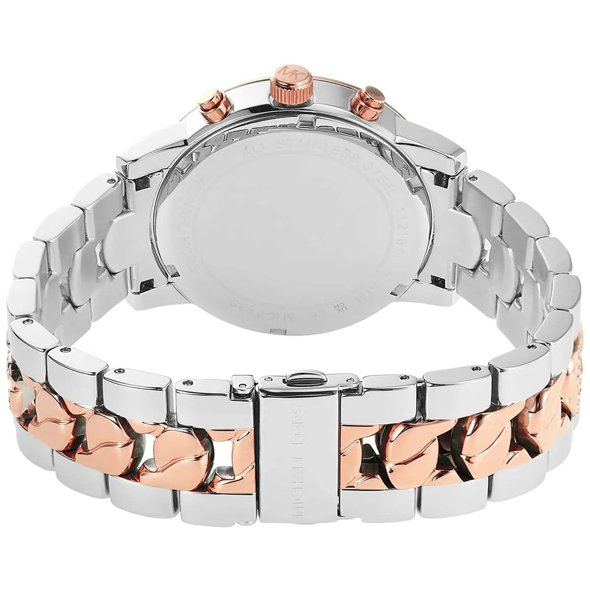 Silver deployment clasp with Michael Kors logo for MK6938 Ritz watch