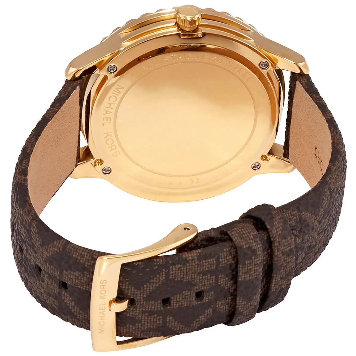 Gold buckle clasp with Michael Kors logo for MK6979 Runway watch