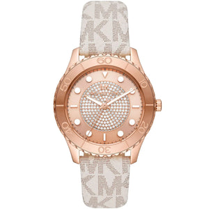 ساعة Michael Kors MK6980 أصلية حريمي روز جولد وسير أبيض من Luxury Hub