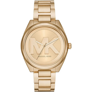 ساعة Michael Kors MK7088 أصلية حريمي ذهبي بلوجو MK كبير من Luxury Hub