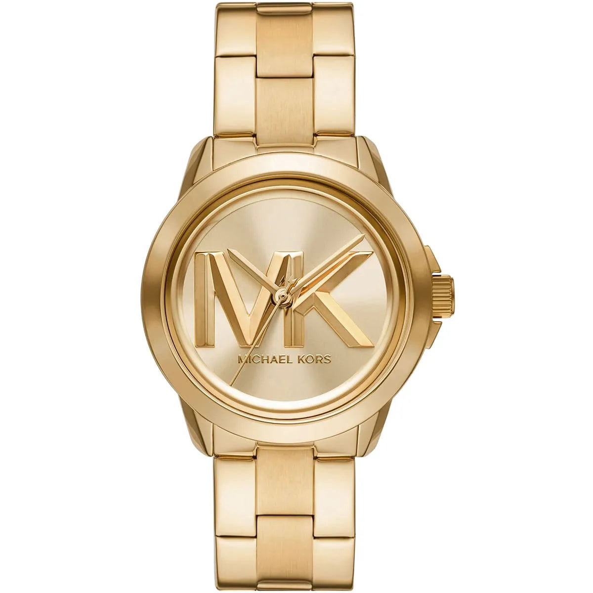 ساعة Michael Kors MK7317 أصلية حريمي ذهبي بلوجو MK كبير من Luxury Hub
