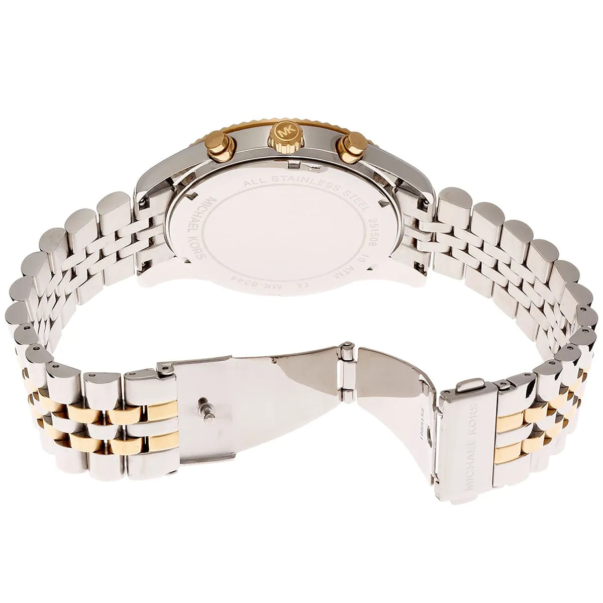 Silver deployment clasp with Michael Kors logo for MK8344 Lexington watch