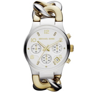 Michael Kors MK3199 Runway Twist Women's Watch Two-Tone with Chain Link Bracelet