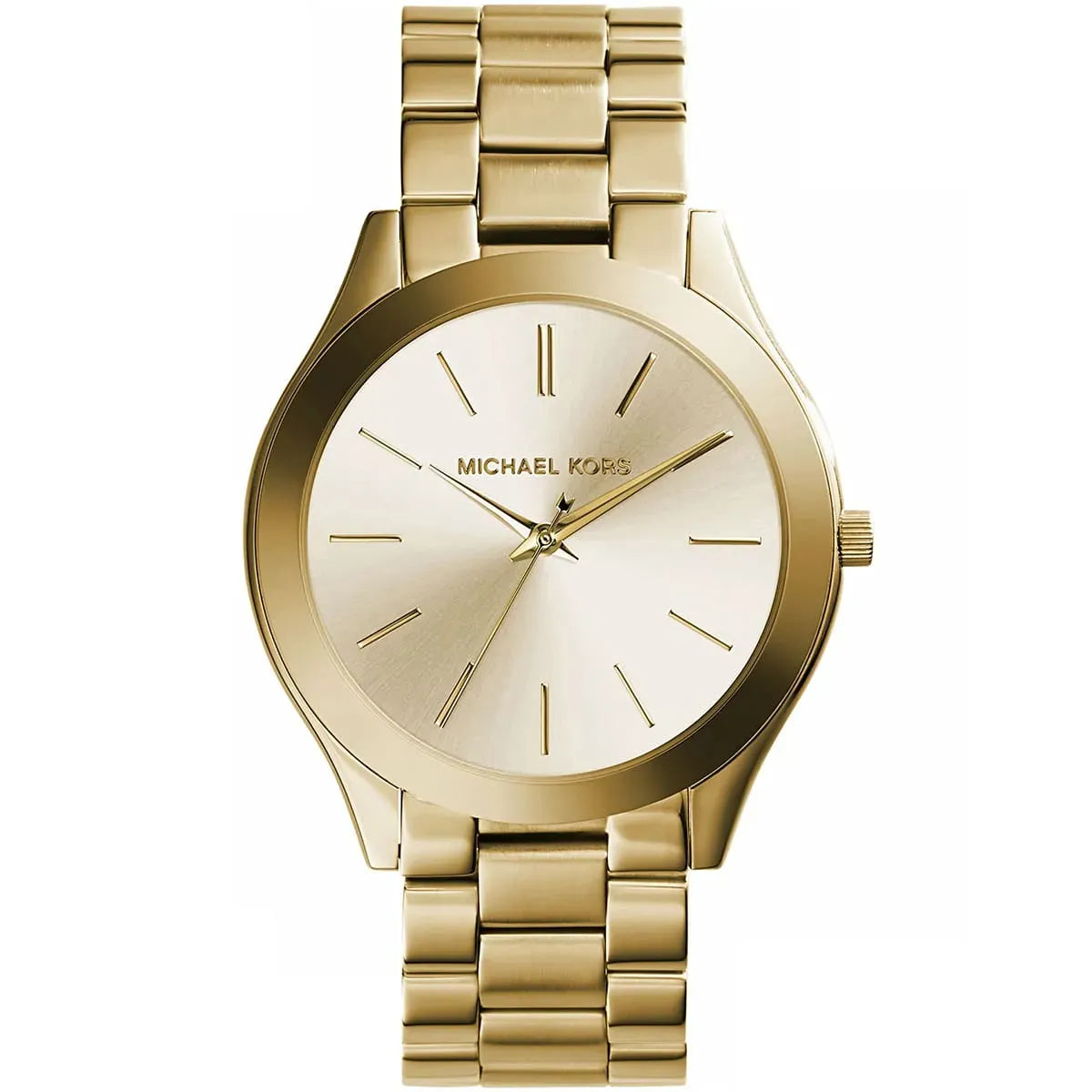 Michael Kors MK3179 Slim Runway Women's Full Gold Watch with Minimalist Dial