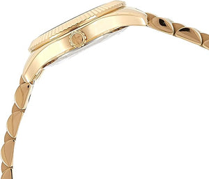 Perspective photo of Michael Kors MK3284 showing the side profile and jubilee bracelet finish