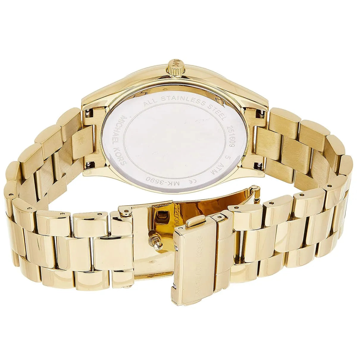 Michael Kors MK3590 Runway Slim Women’s Gold Crystal Dial Stainless Steel Watch - Luxury Hub Store