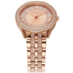 Michael Kors MK4710 Harlowe Women’s Rose Gold Crystal Dial Watch - Luxury Hub Store