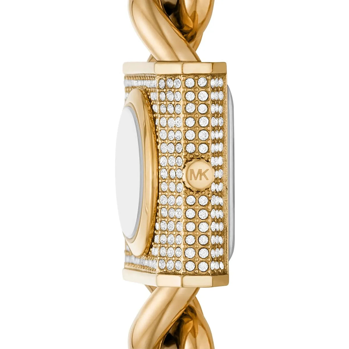Michael Kors MK Chain Lock MK4711 women's watch - case back and strap view