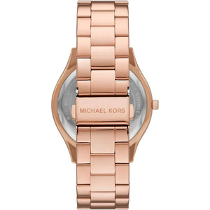 Michael Kors MK4733 Women’s Rose Gold Dial Stainless Steel Crystal Logo Watch - Luxury Hub Store