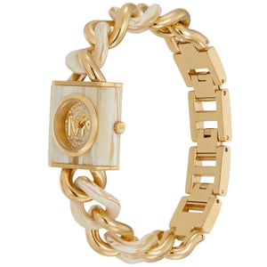 Michael Kors MK Chain Lock MK4809 women's watch - case back and strap view