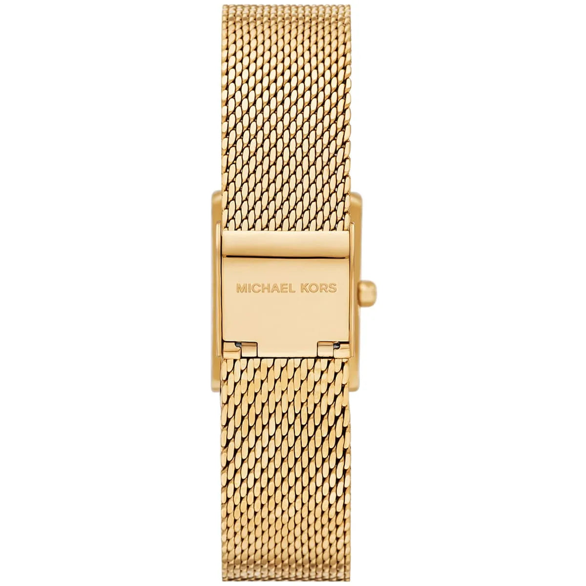 Photo of the gold-tone stainless steel slider buckle on the Michael Kors MK4959