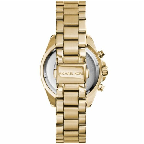 Michael Kors Bradshaw Mini MK5798 women's chronograph watch - gold dial gold steel strap