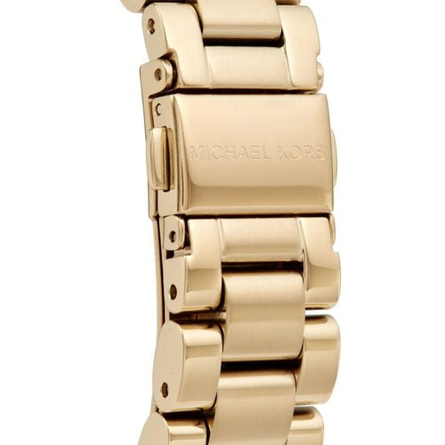 Michael Kors Bradshaw Mini MK5798 women's chronograph watch - gold dial gold steel strap