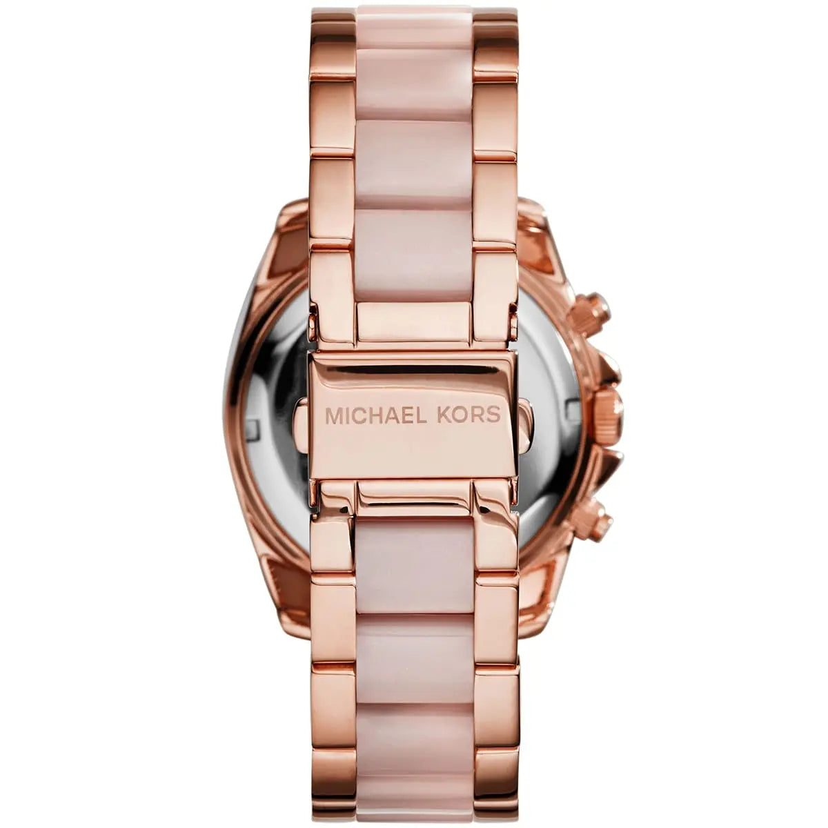 Michael Kors Blair MK5943 women's chronograph watch - rose gold dial purple and rose gold strap
