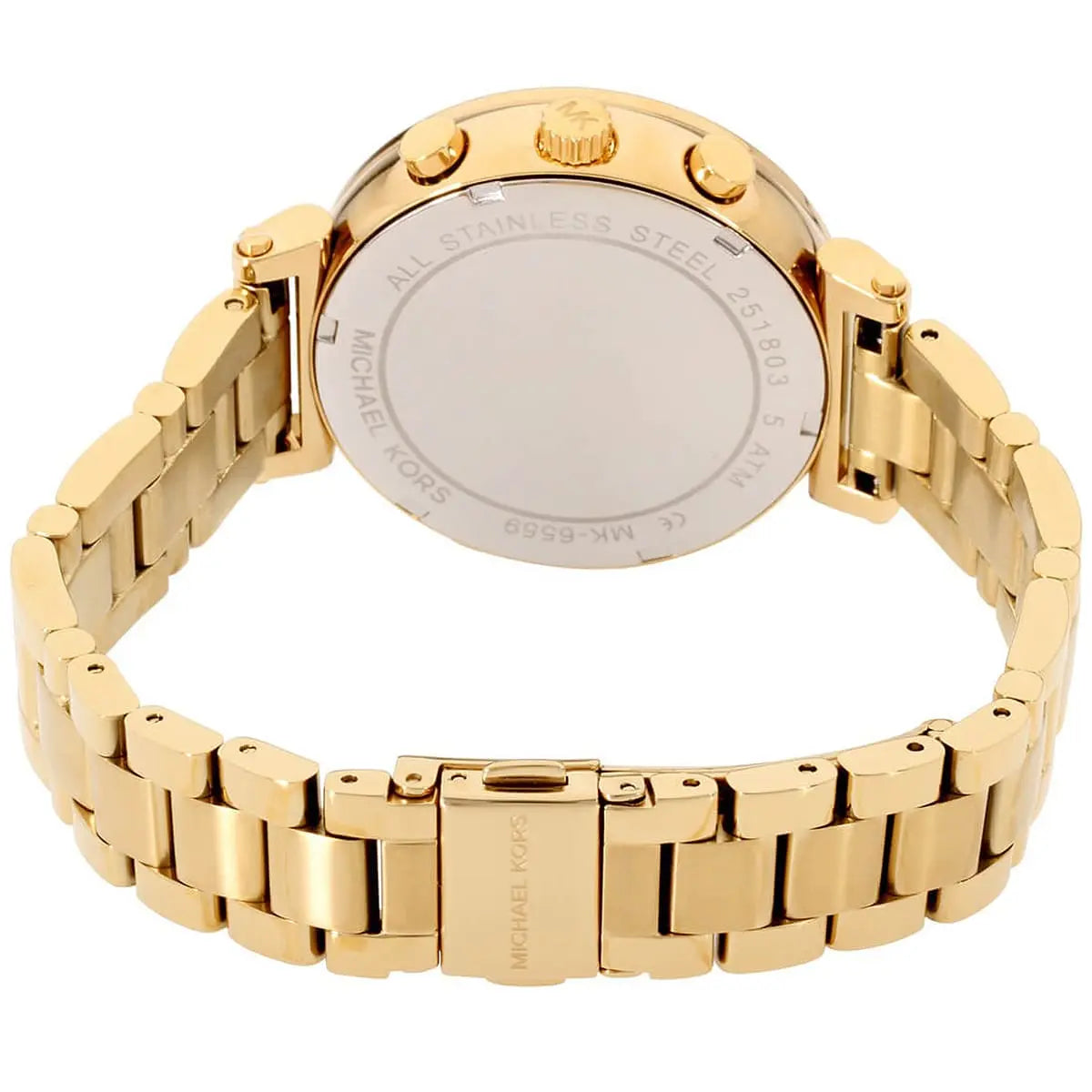 Michael Kors MK6559 Sofie Women’s Gold Dial Gold Chronograph Watch - Luxury Hub Store