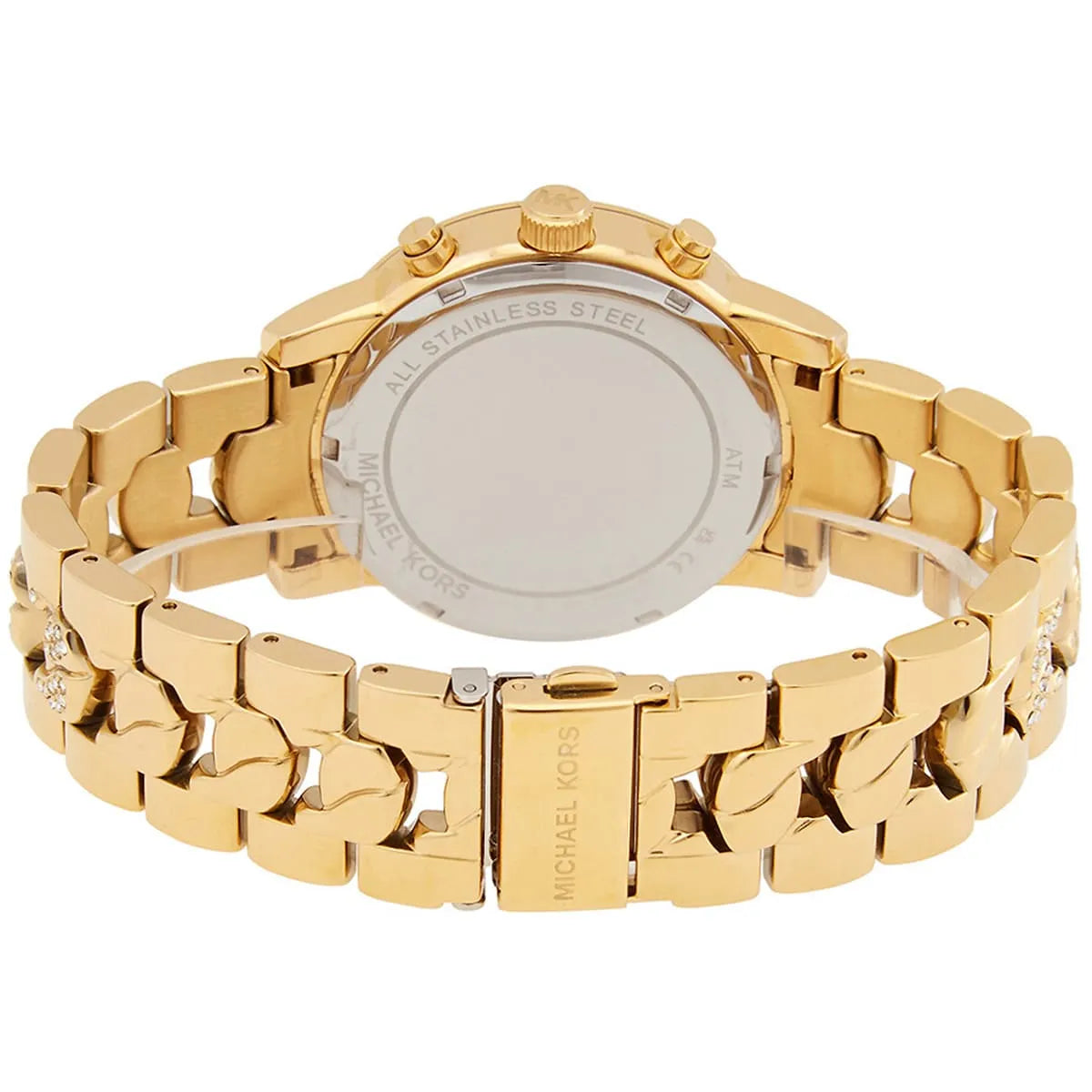 Gold deployment clasp with Michael Kors logo for MK6937 Ritz watch
