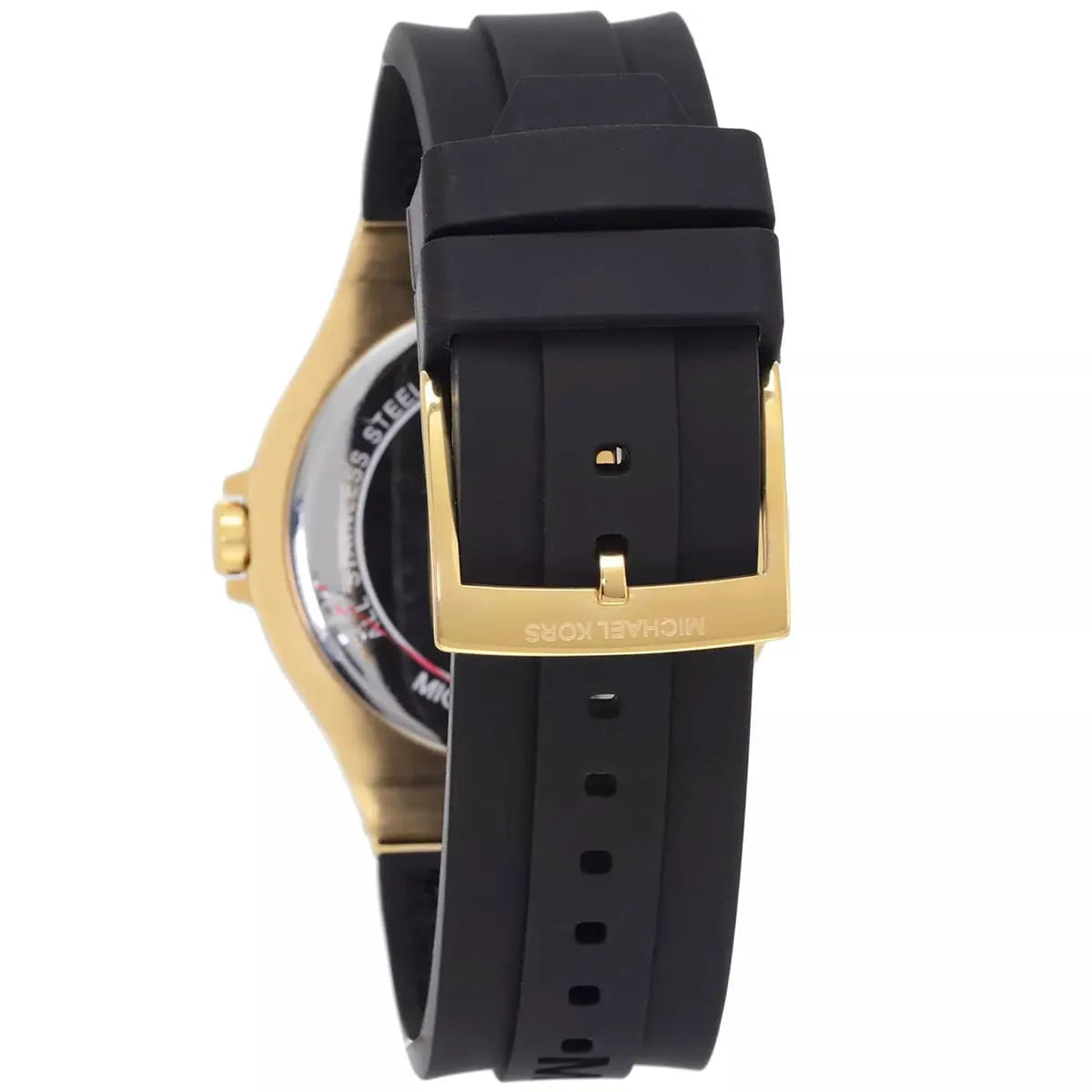 Michael Kors Camille MK7247 Women’s Gold Crystal Silicone Multi-Function Watch - Luxury Hub Store