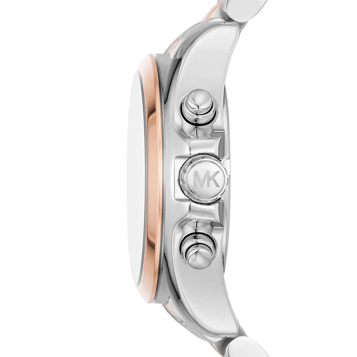 Michael Kors Bradshaw MK7258 women's chronograph watch - white dial two-tone steel strap