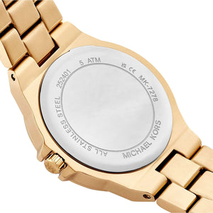 ظهر ساعة Michael Kors Lennox MK7278 الأصلي موضح عليه كود الموديل والباركود